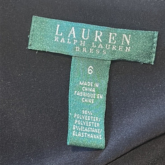 Ralph Lauren Women’s Black Mid Sleeve Dress Size 6 - Picture 3 of 3